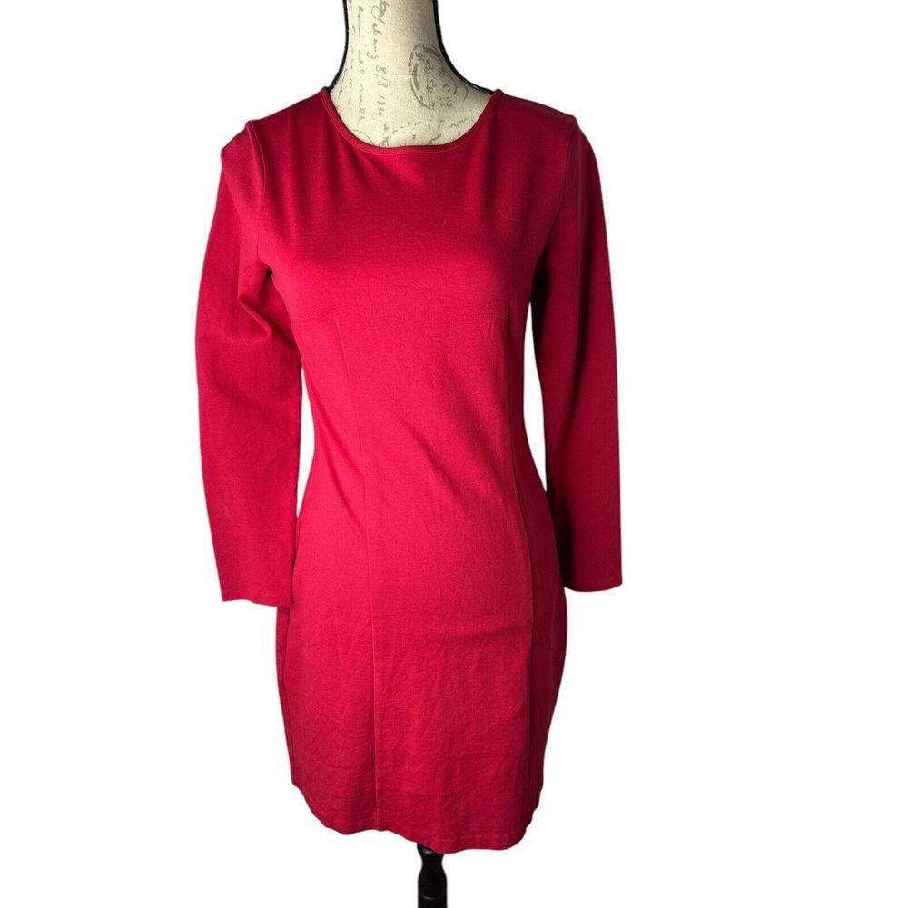 J.Crew Red Long-Sleeve‎ Sheath Dress - Size 4